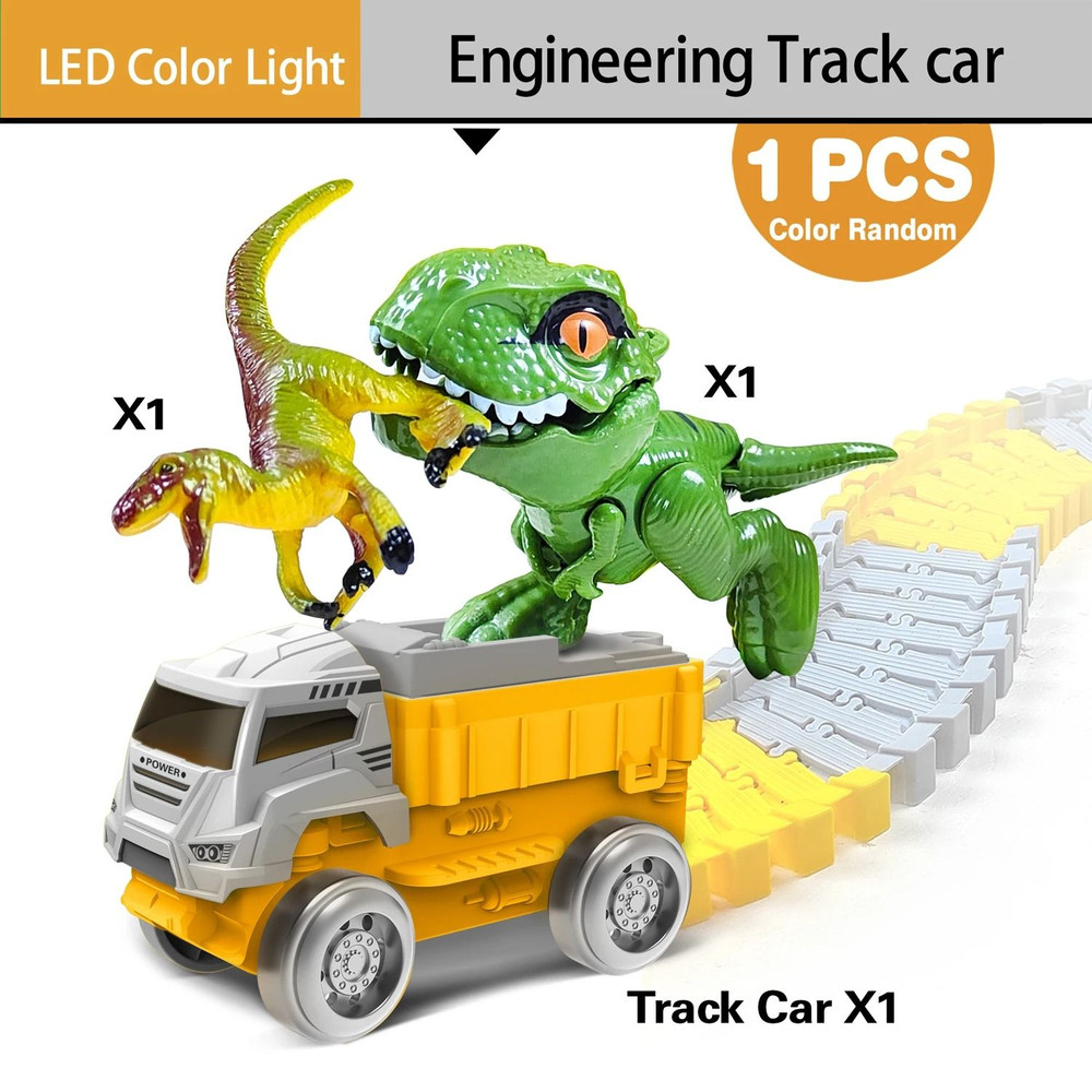 Electric Dinosaur Track Car With Flexible Railway And Educational Design 6