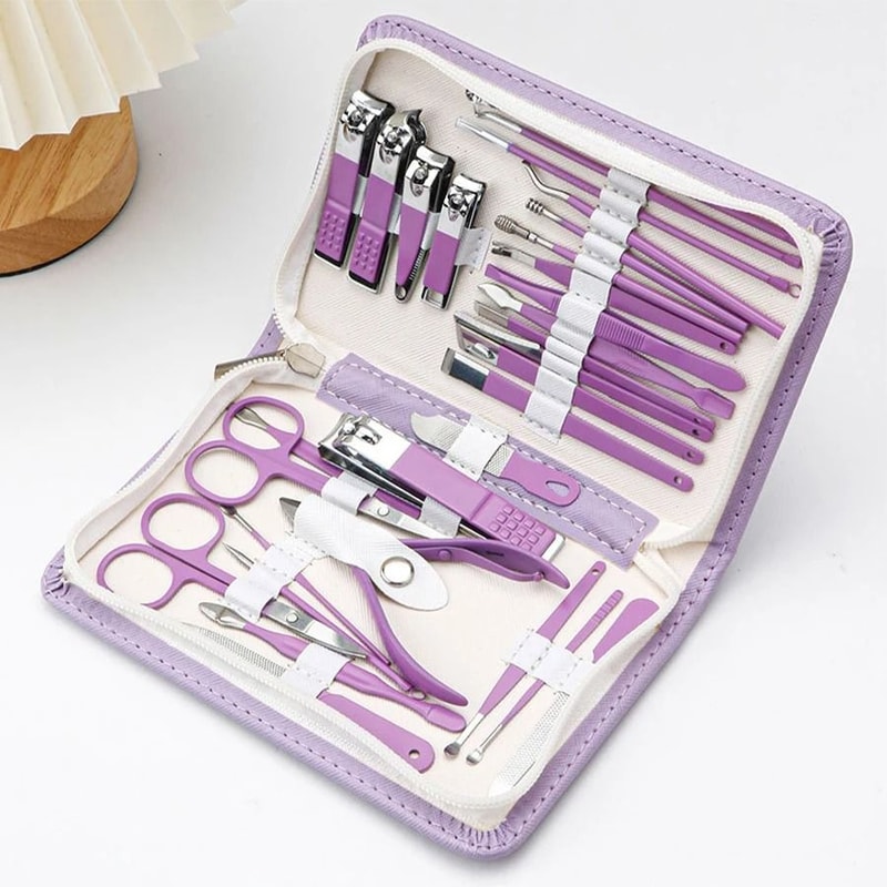 30 In 1 Stainless Steel Manicure Kit With Travel Case 9