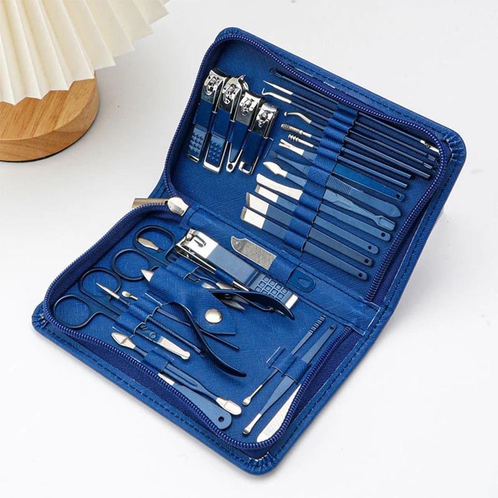 30 In 1 Stainless Steel Manicure Kit With Travel Case 6