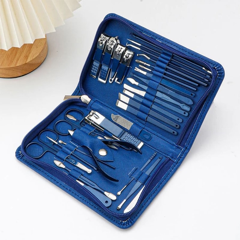 30 In 1 Stainless Steel Manicure Kit With Travel Case 6