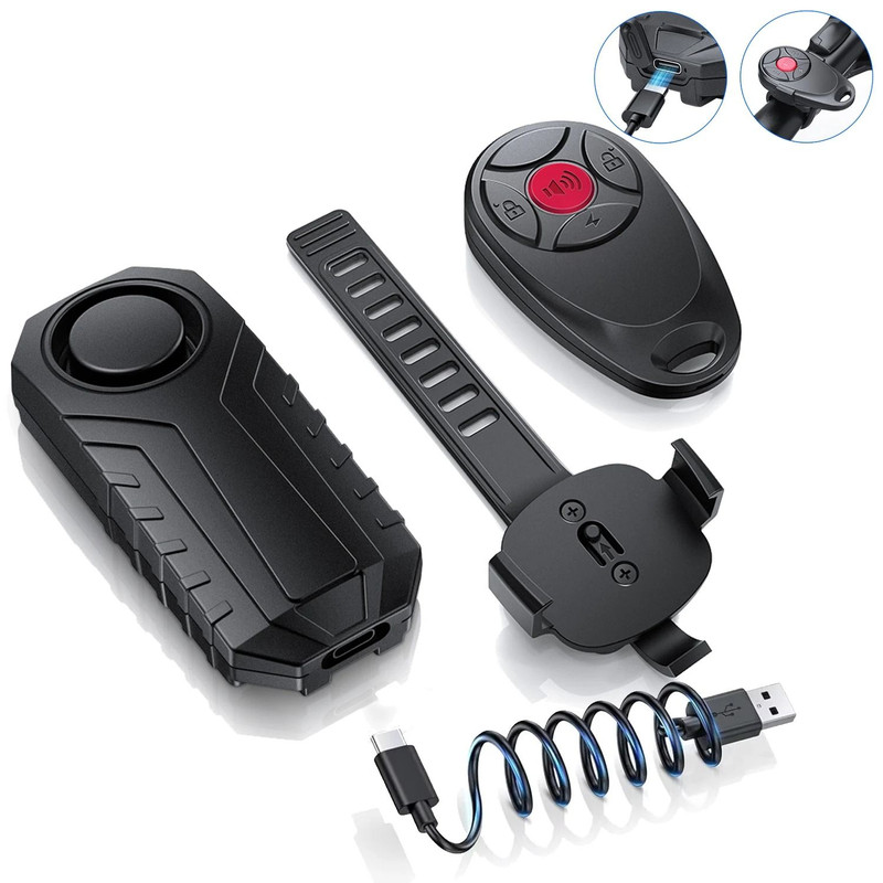 Wireless Vibration Alarm Anti Theft IP55 For Motorcycle And Bicycle 15