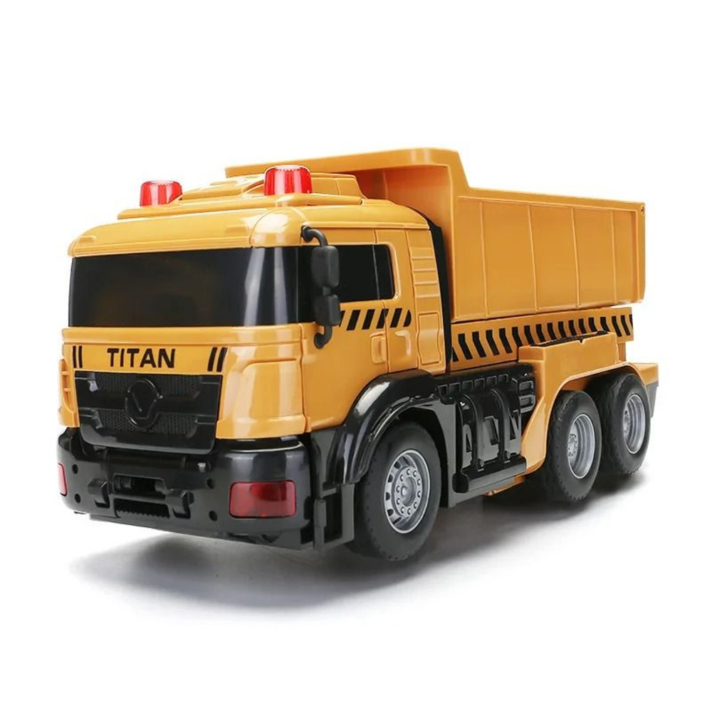 Transforming RC Engine Truck Robot Toy With Lights For Kids 8