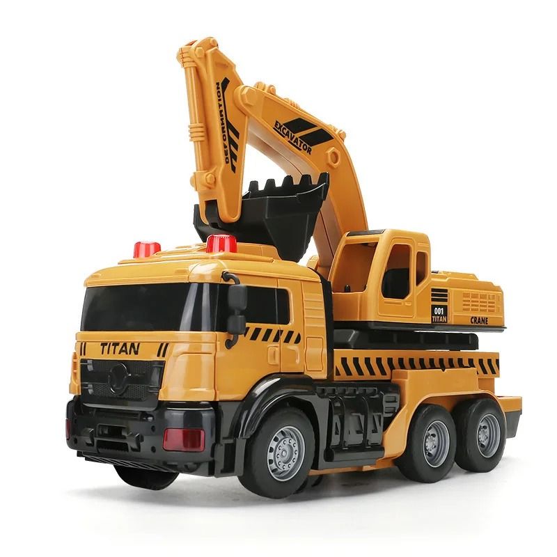 Transforming RC Engine Truck Robot Toy With Lights For Kids 6