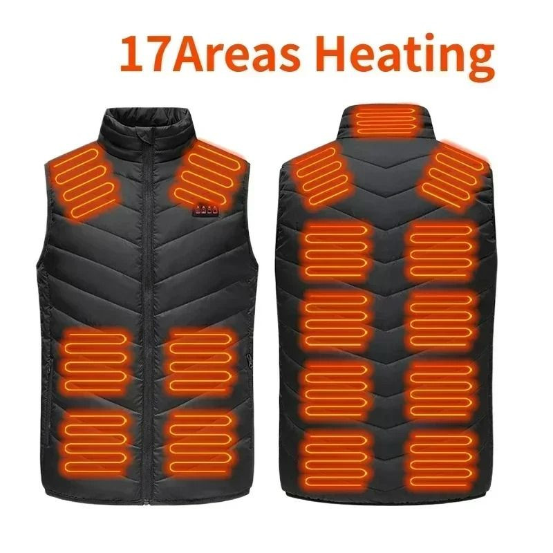 Smart USB Heated Vest With Adjustable Temperature For Winter 11