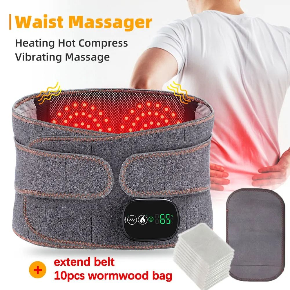 Electric Heating Waist Massager Belt With Hot Compress And Vibration 0