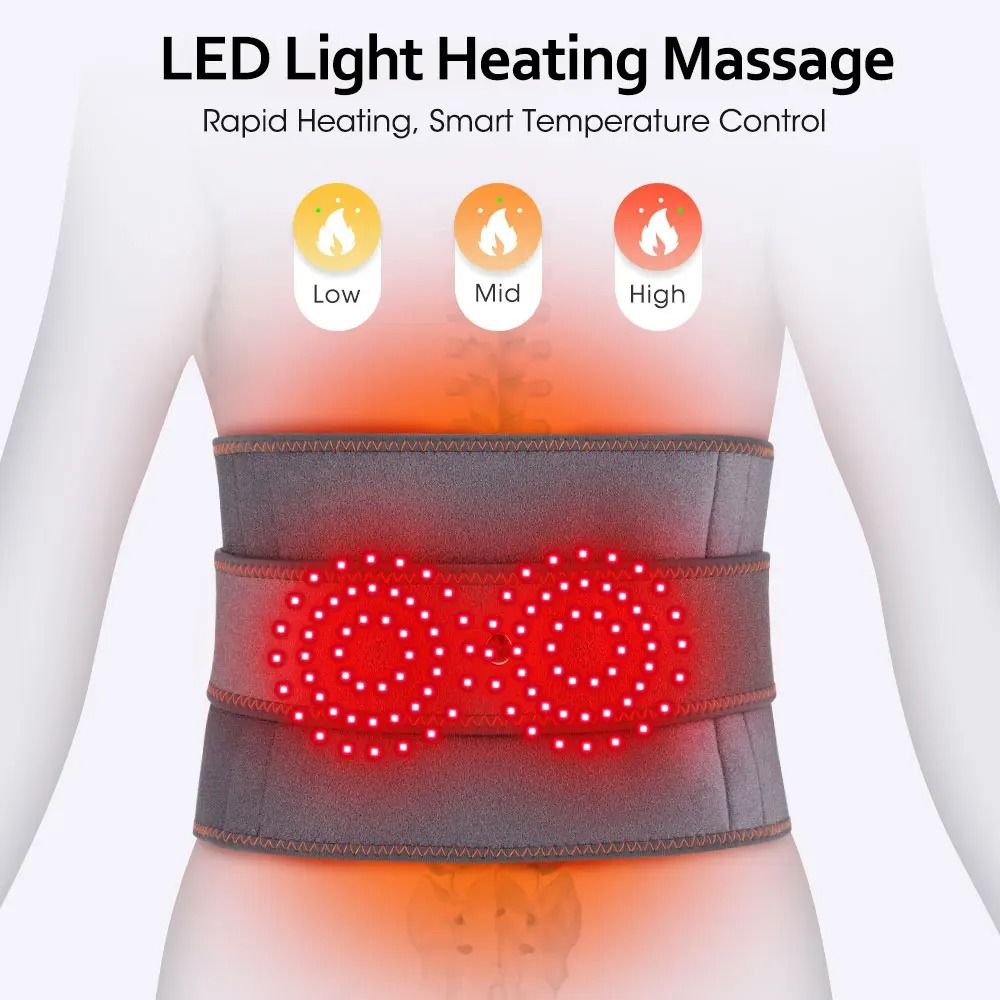 Electric Heating Waist Massager Belt With Hot Compress And Vibration 2