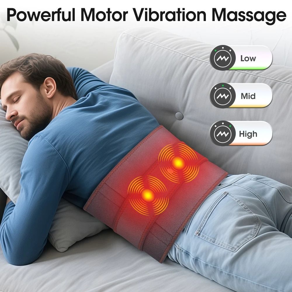 Electric Heating Waist Massager Belt With Hot Compress And Vibration 3