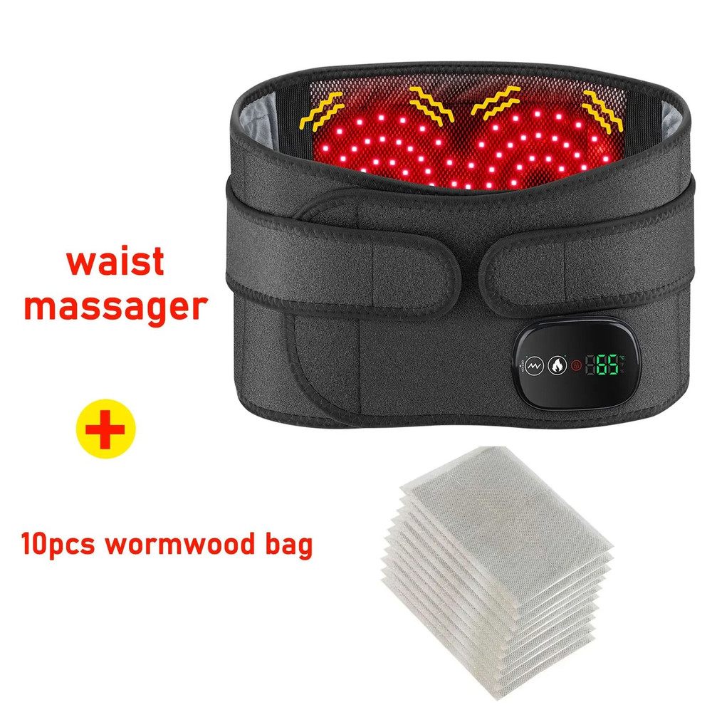 Electric Heating Waist Massager Belt With Hot Compress And Vibration 12