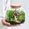 Micro Landscape Moss Glass Terrarium With Optional Cork Lid 0