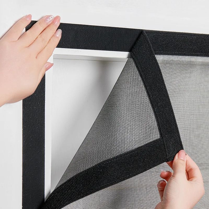 Magnetic Mesh Door Screen Insect Proof Fiberglass Net For Fresh Air Flow 2