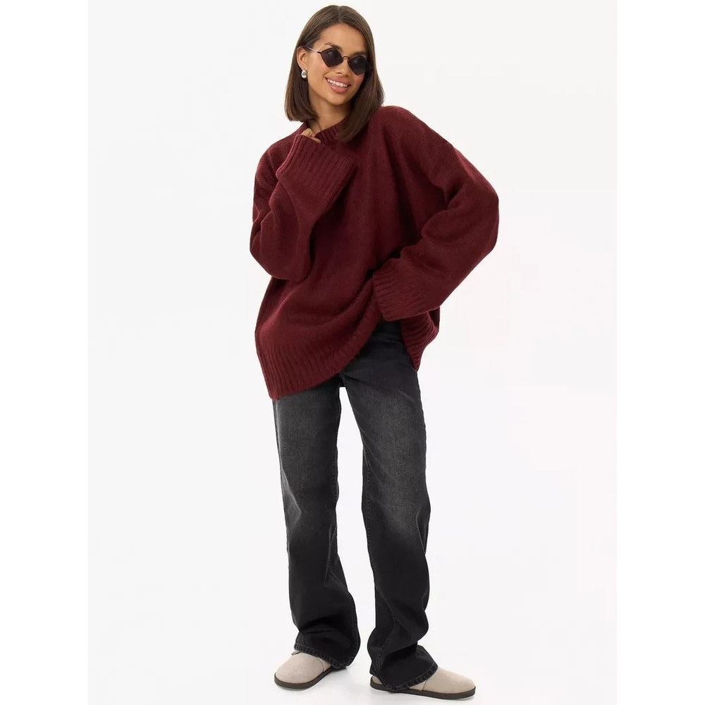 Cozy Oversized Womens Sweater Knitted Winter Pullover 0