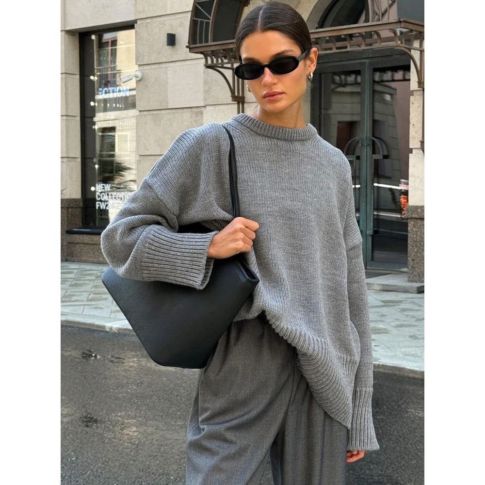 Cozy Oversized Womens Sweater Knitted Winter Pullover 7