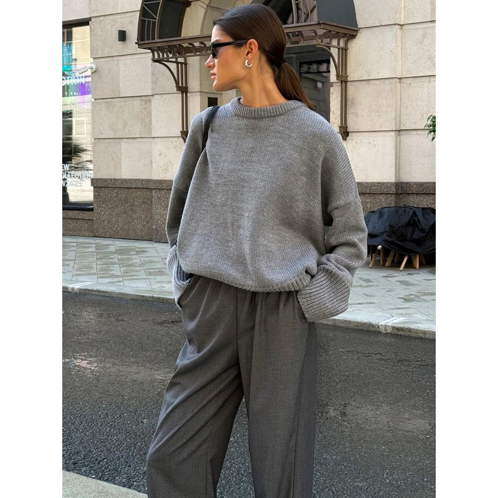 Cozy Oversized Womens Sweater Knitted Winter Pullover 8