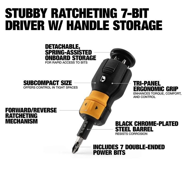 Heavy Duty Multi Bit Ratcheting Screwdriver Set 9 Piece 1
