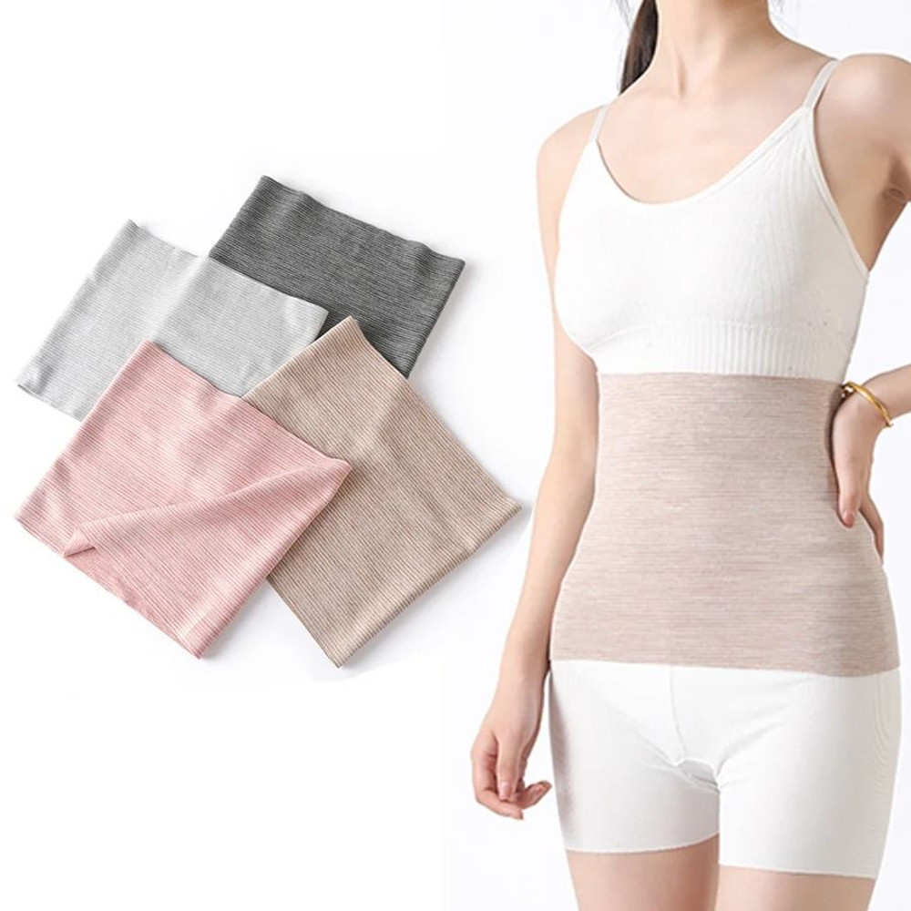 Womens Solid Color Knitted Stomach And Abdominal Belt 0