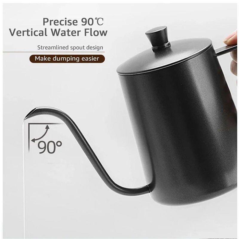 Stainless Steel Gooseneck Drip Kettle For Coffee And Tea 0