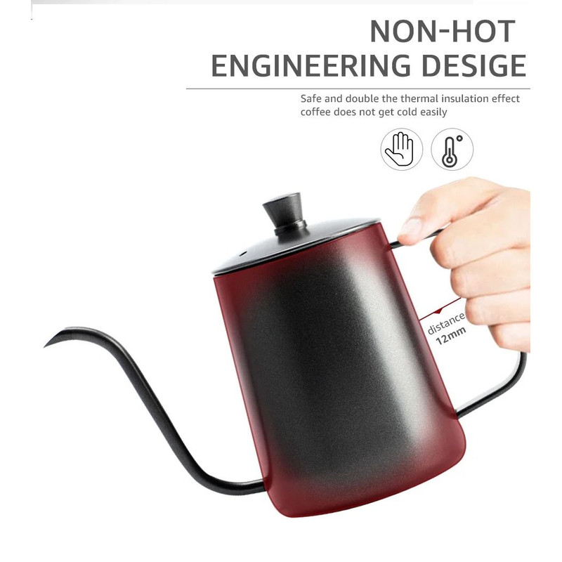 Stainless Steel Gooseneck Drip Kettle For Coffee And Tea 1