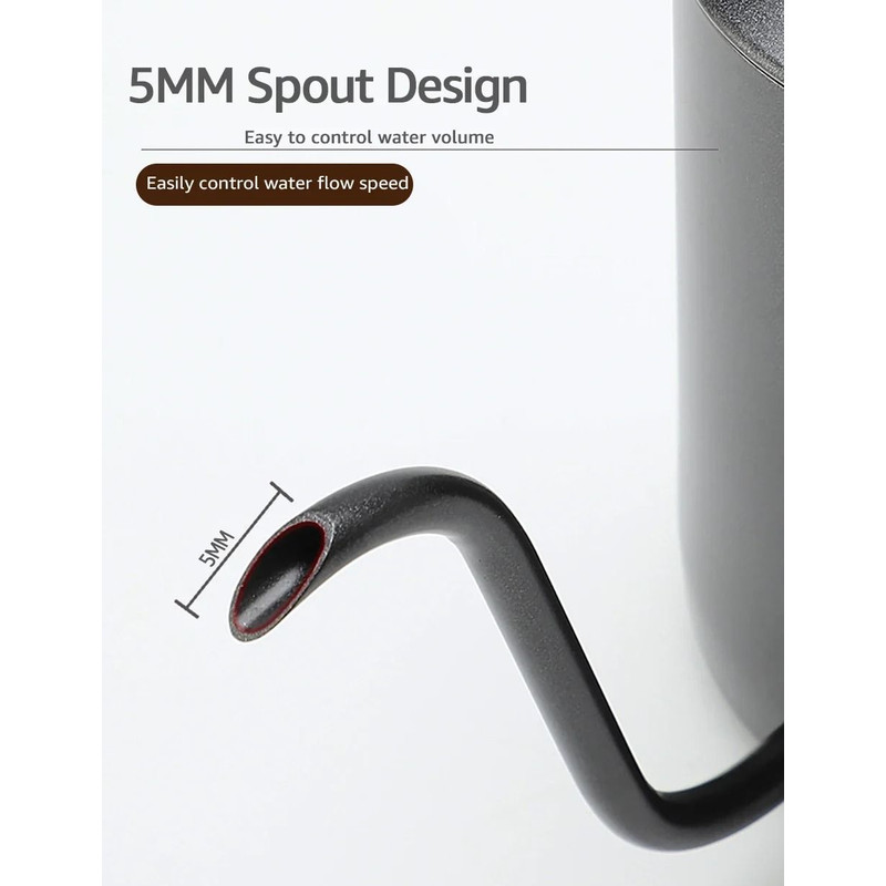 Stainless Steel Gooseneck Drip Kettle For Coffee And Tea 2