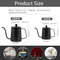 Stainless Steel Gooseneck Drip Kettle For Coffee And Tea 5