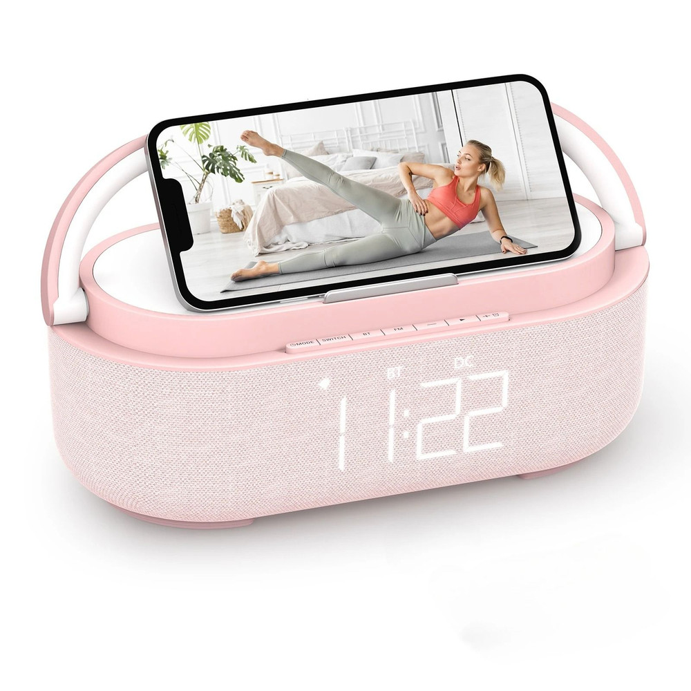 Portable Bluetooth Speaker With Wireless Charger FM Radio And Dimmable Light 9