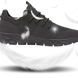 lightweight breathable mesh running sneakers for men