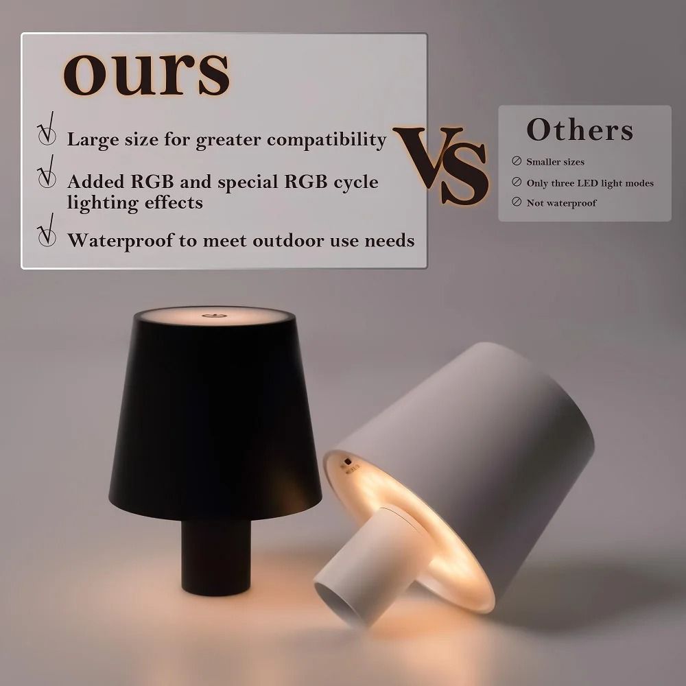 Wireless USB Rechargeable LED Desk Lamp With Touch Control 5