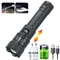 High Power LED Flashlight USB Rechargeable With Display Zoom Lantern 6
