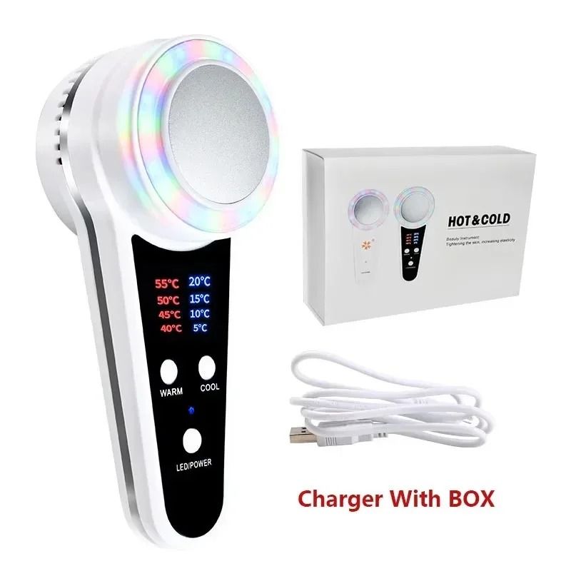 Hot Cold Cryotherapy Facial Hammer With LED Photon Therapy 7