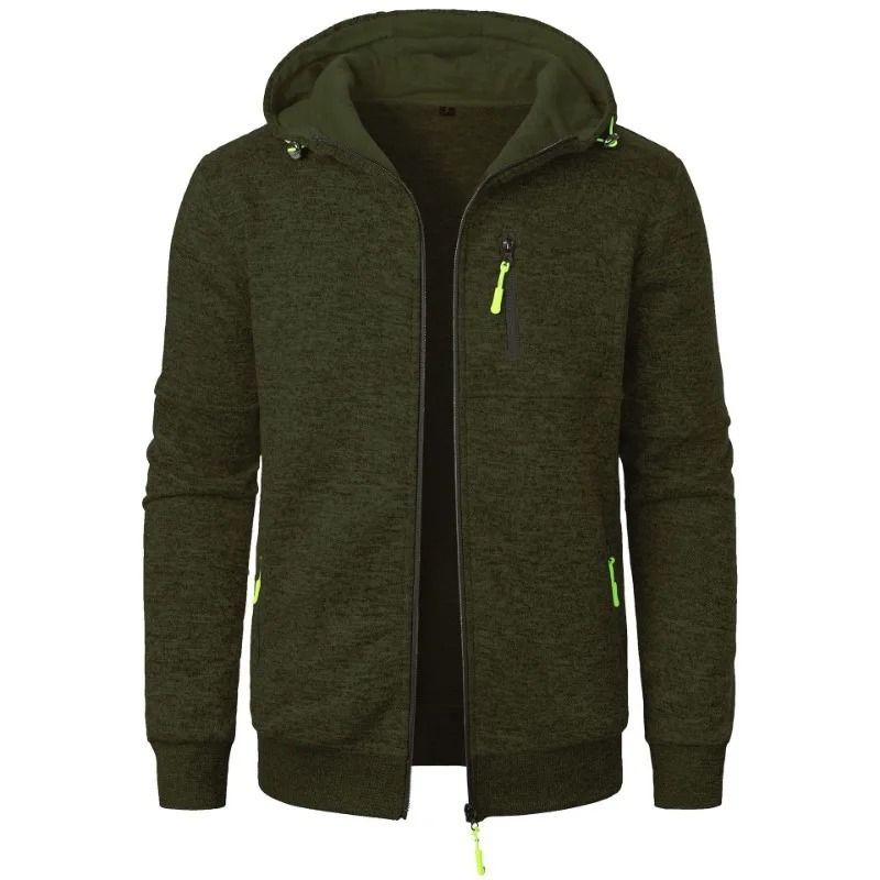 Mens Hooded Zipper Sweatshirt Jacket Winter Warm Streetwear 10