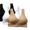 3 Piece Seamless Sports Bra Set With Removable Pads Wireless Plus Size Yoga Fitness Bra 1