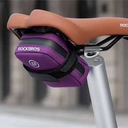 mini portable bicycle saddle tail bag waterproof reflective cycling tool kit pouch