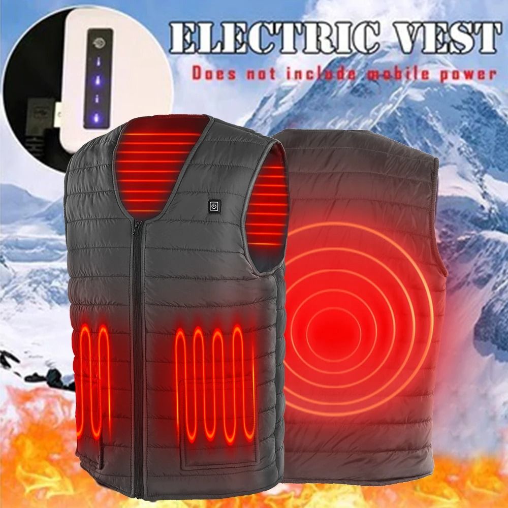 Smart Heating Thermal Cotton Vest With 5 Or 9 Heating Zones For Men And Women 0