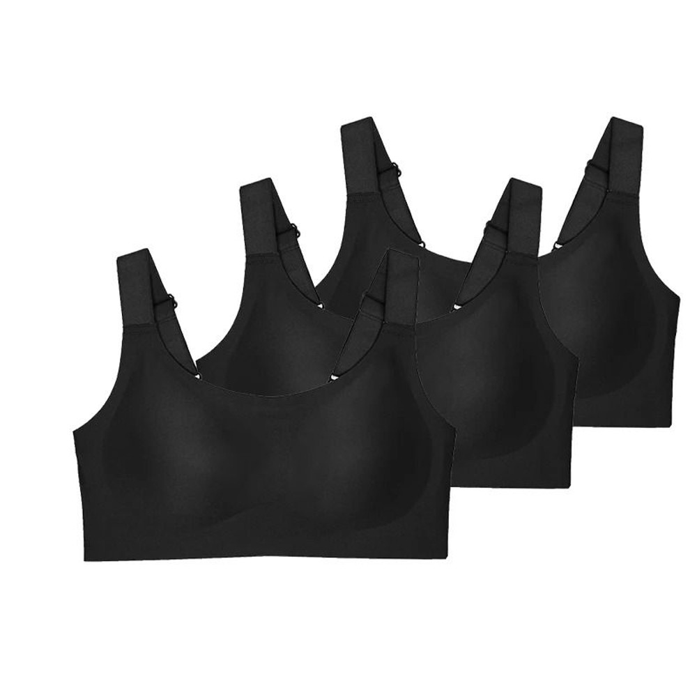 Seamless Wireless Bra Set Plus Size Comfort Everyday Womens Bralette 7