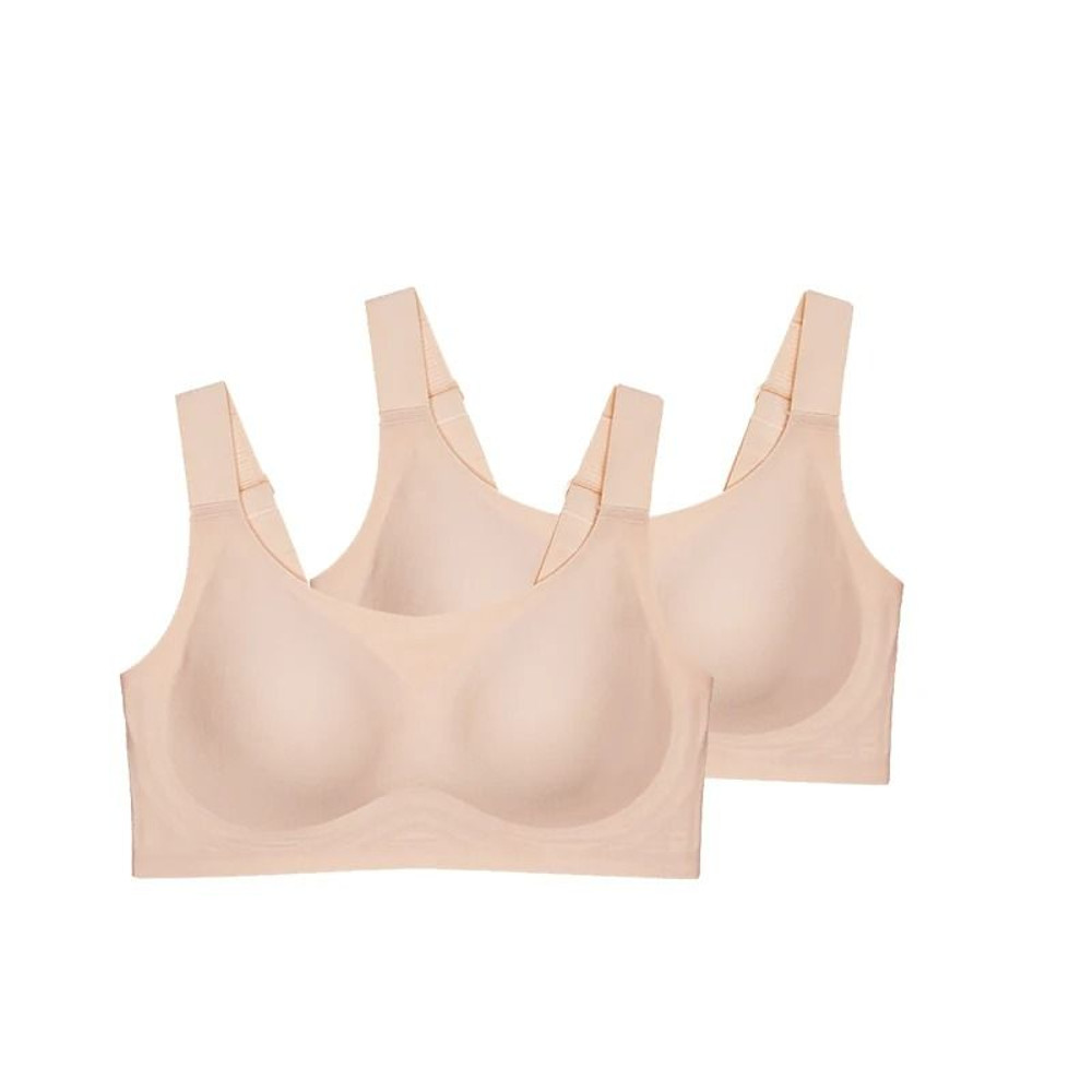 Seamless Wireless Bra Set Plus Size Comfort Everyday Womens Bralette 9