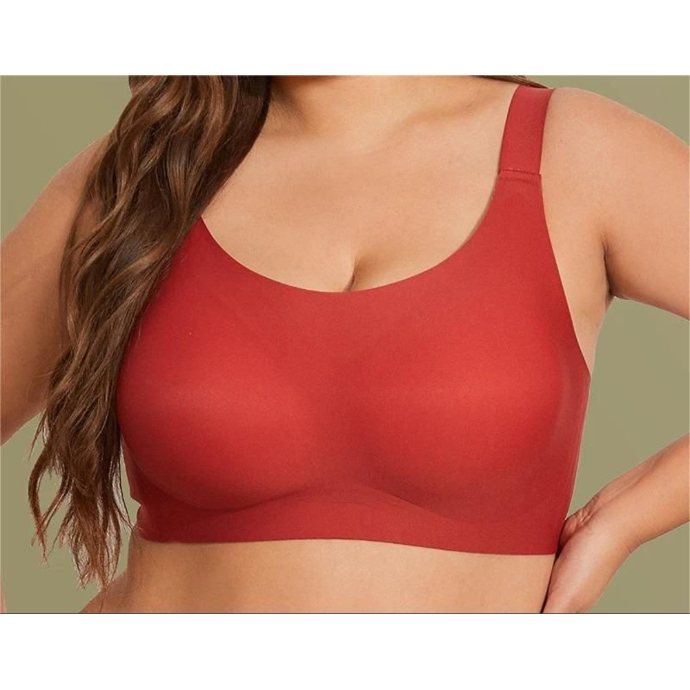 Seamless Wireless Bra Set Plus Size Comfort Everyday Womens Bralette 1