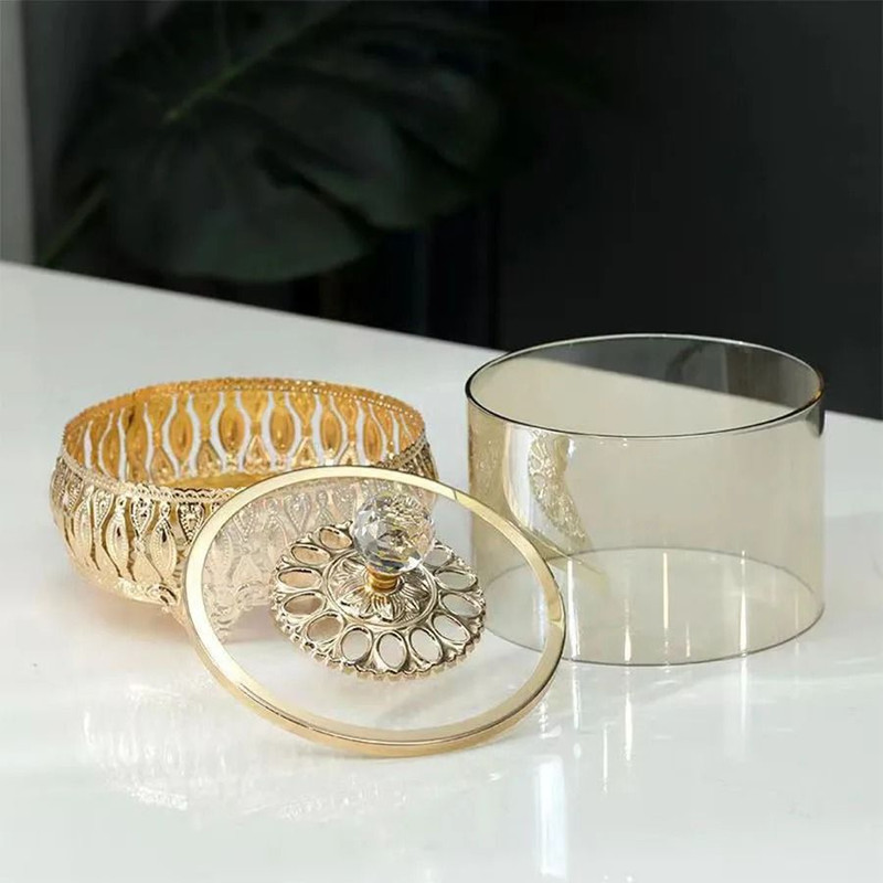 European Style Luxury Glass Candy Jar Decorative Storage Jar 6
