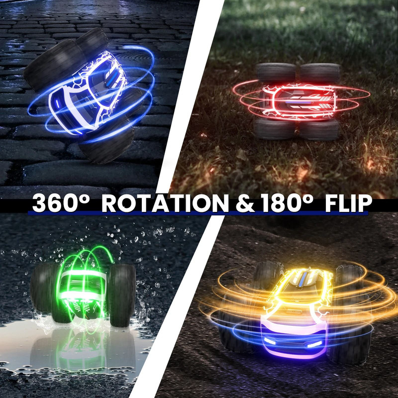 360 Degree Rotating Stunt Car With Lights For Kids 4