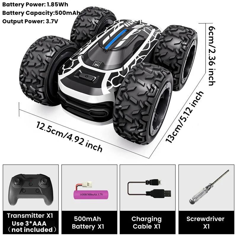 360 Degree Rotating Stunt Car With Lights For Kids 5