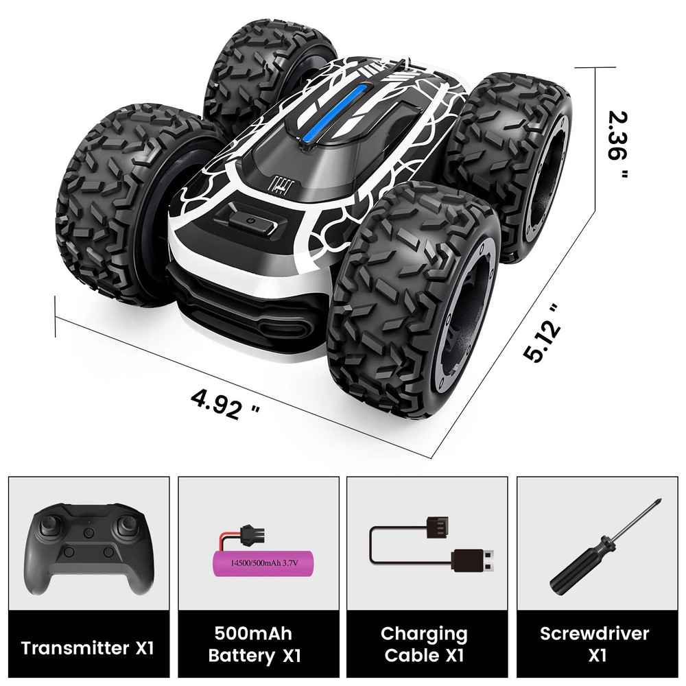 360 Degree Rotating Stunt Car With Lights For Kids 6