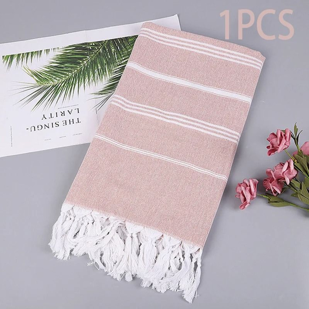 Oversized Quick Dry Cotton Beach Towel Lightweight Sand Free Travel Bath Towel 9