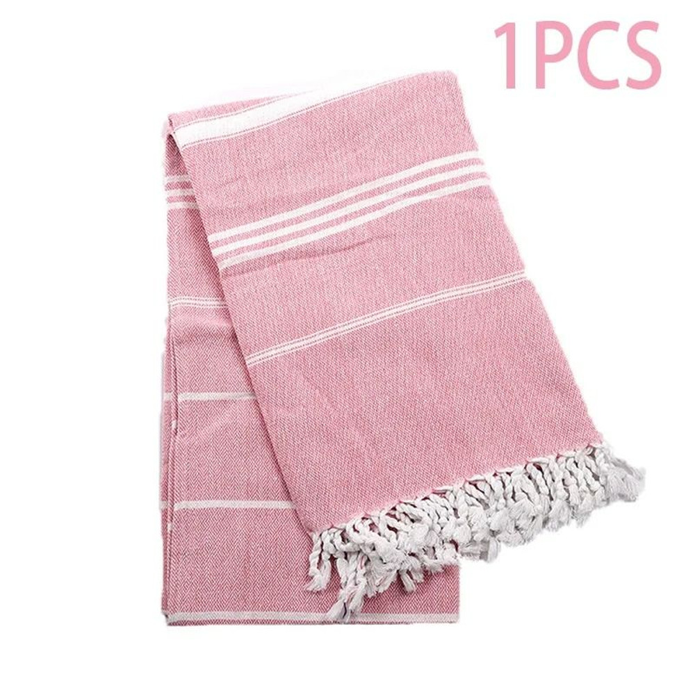 Oversized Quick Dry Cotton Beach Towel Lightweight Sand Free Travel Bath Towel 11