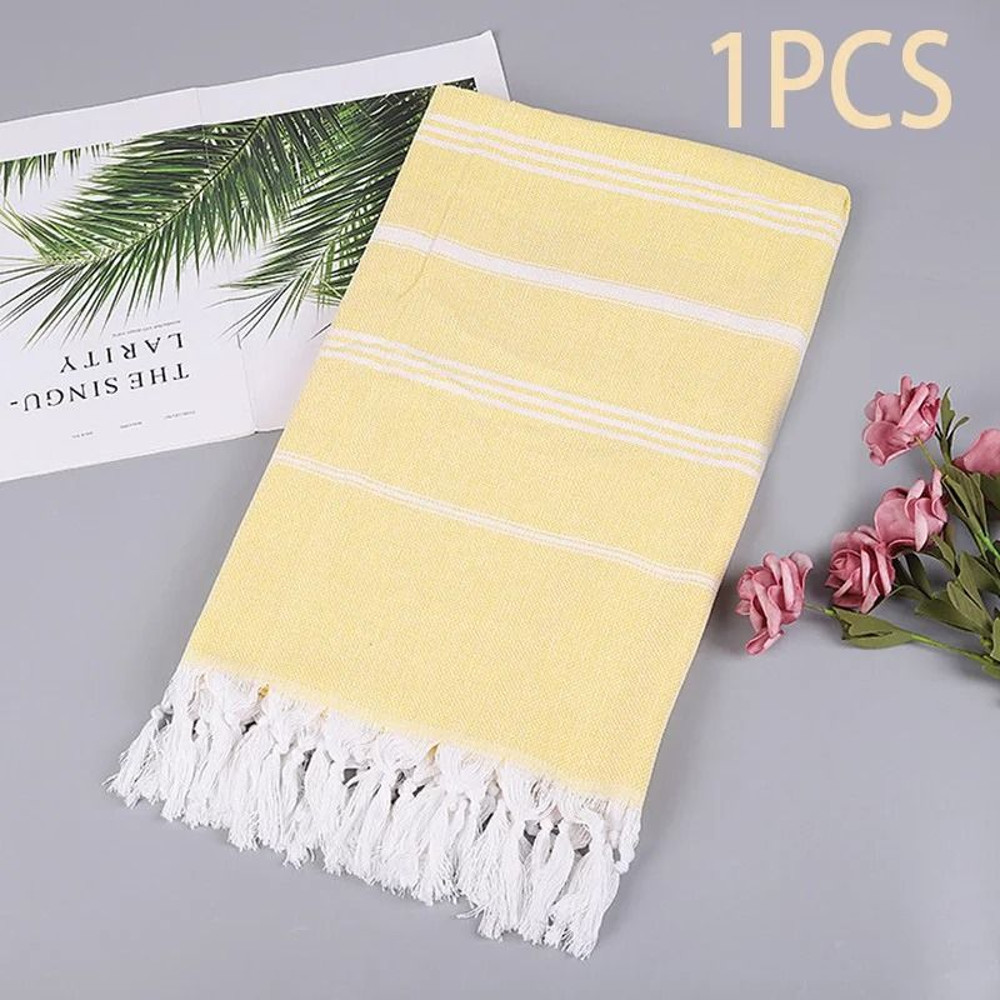 Oversized Quick Dry Cotton Beach Towel Lightweight Sand Free Travel Bath Towel 12