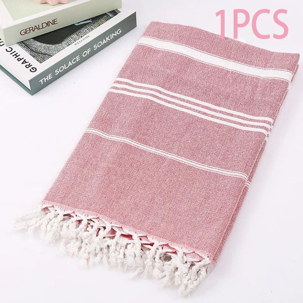 Oversized Quick Dry Cotton Beach Towel Lightweight Sand Free Travel Bath Towel 13