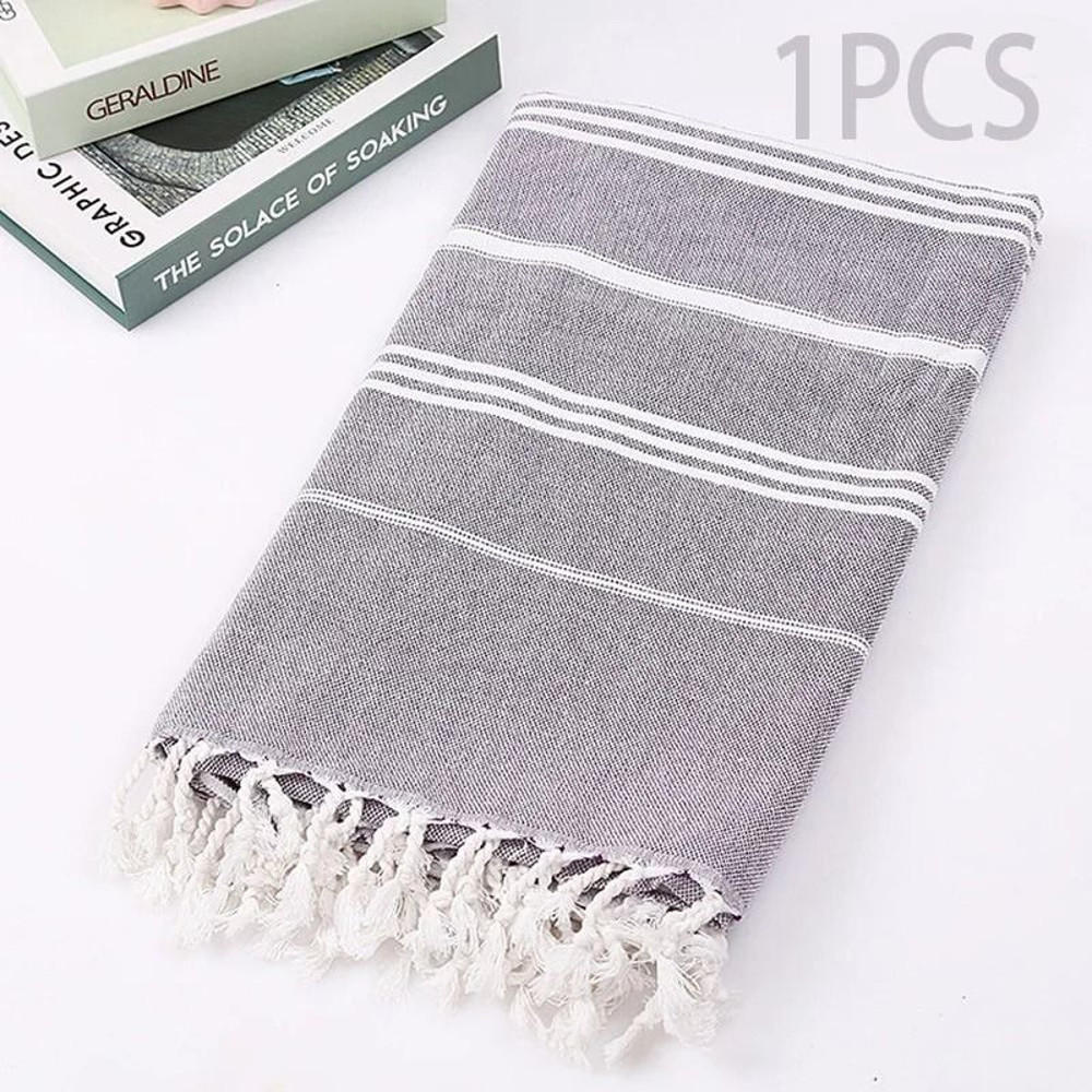 Oversized Quick Dry Cotton Beach Towel Lightweight Sand Free Travel Bath Towel 14