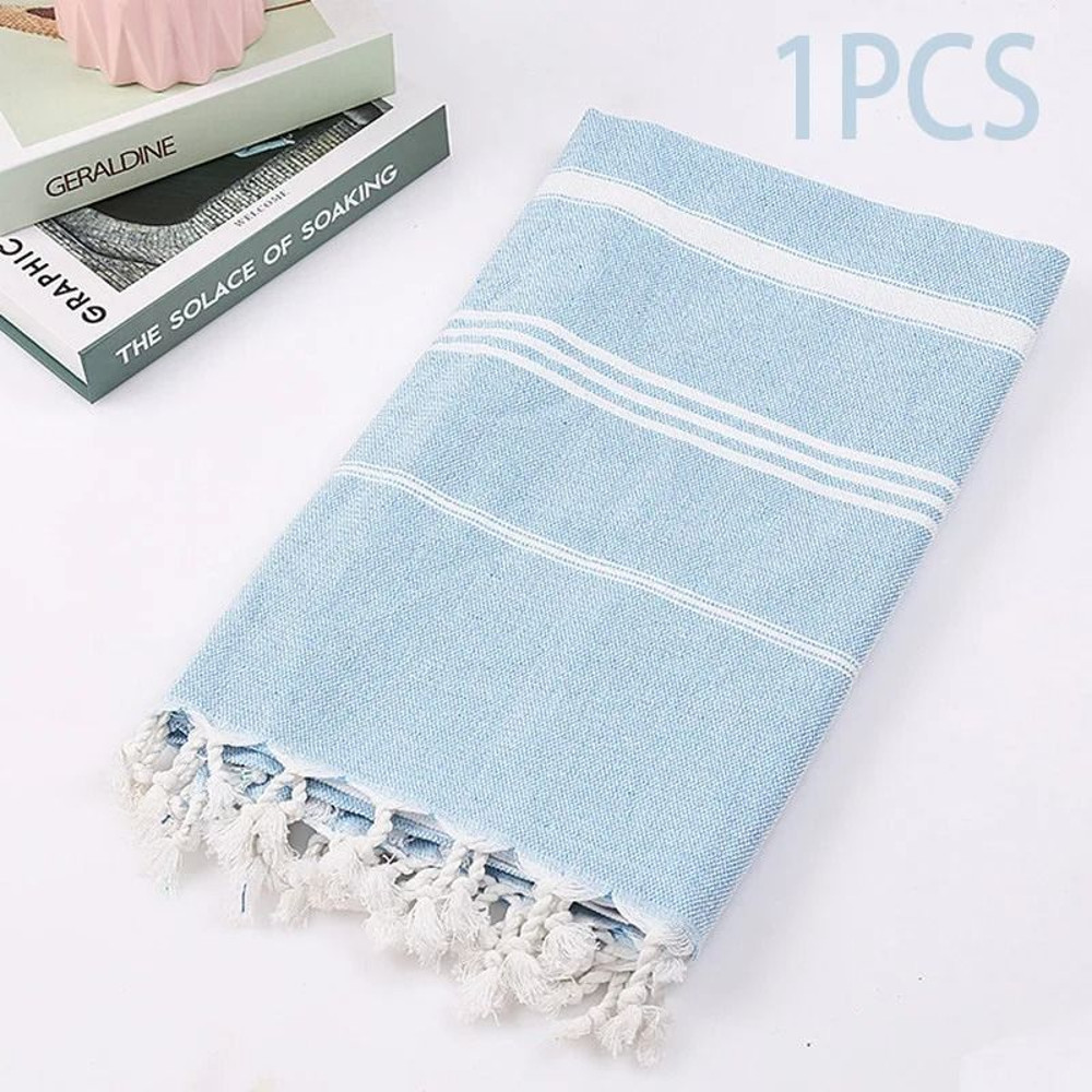Oversized Quick Dry Cotton Beach Towel Lightweight Sand Free Travel Bath Towel 15
