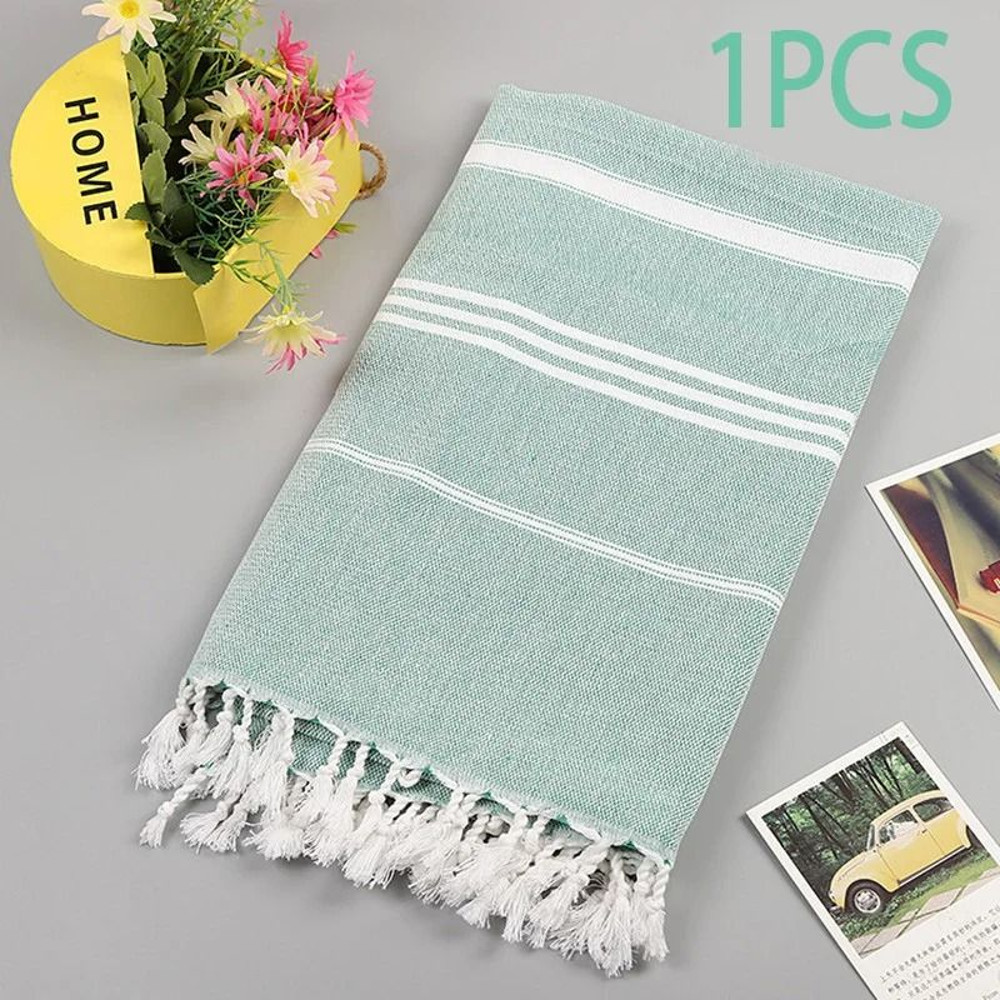 Oversized Quick Dry Cotton Beach Towel Lightweight Sand Free Travel Bath Towel 7