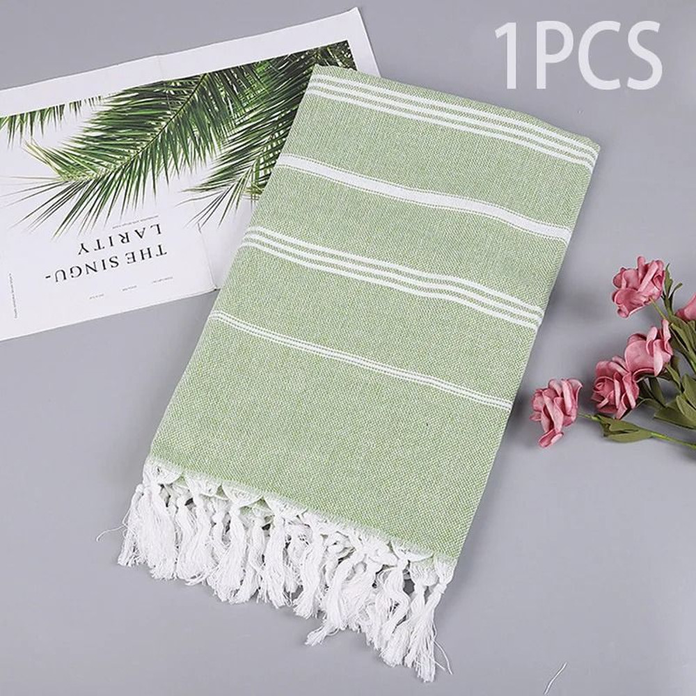 Oversized Quick Dry Cotton Beach Towel Lightweight Sand Free Travel Bath Towel 8