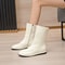 Women Genuine Leather Winter Ankle Boots Flat Short Fashion Knight Boots 2