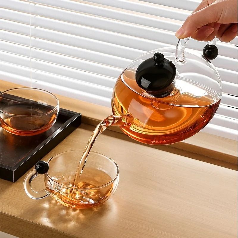 Glass Teapot With Heat Resistant Glass And Built In Filter 700 Ml 2
