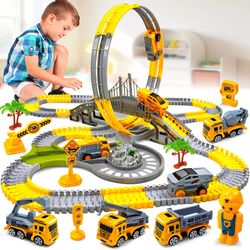kids magic climbing track car set